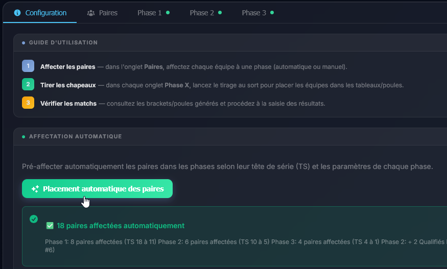 Placement automatique