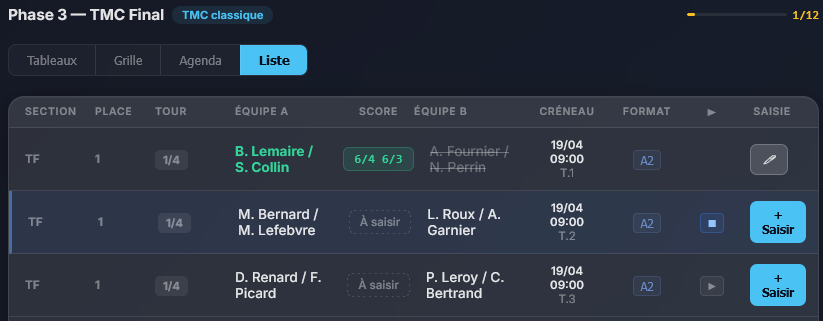 Vue liste